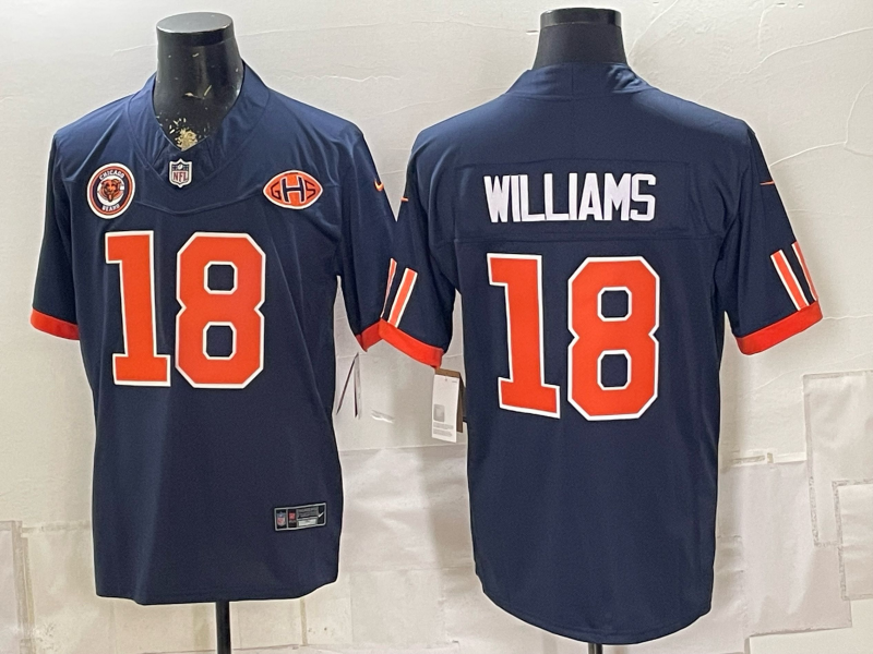 Men 2026 Chicago Bears #18 Williams blue Nike Limited NFL Jersey 0903002->chicago bears->NFL Jersey